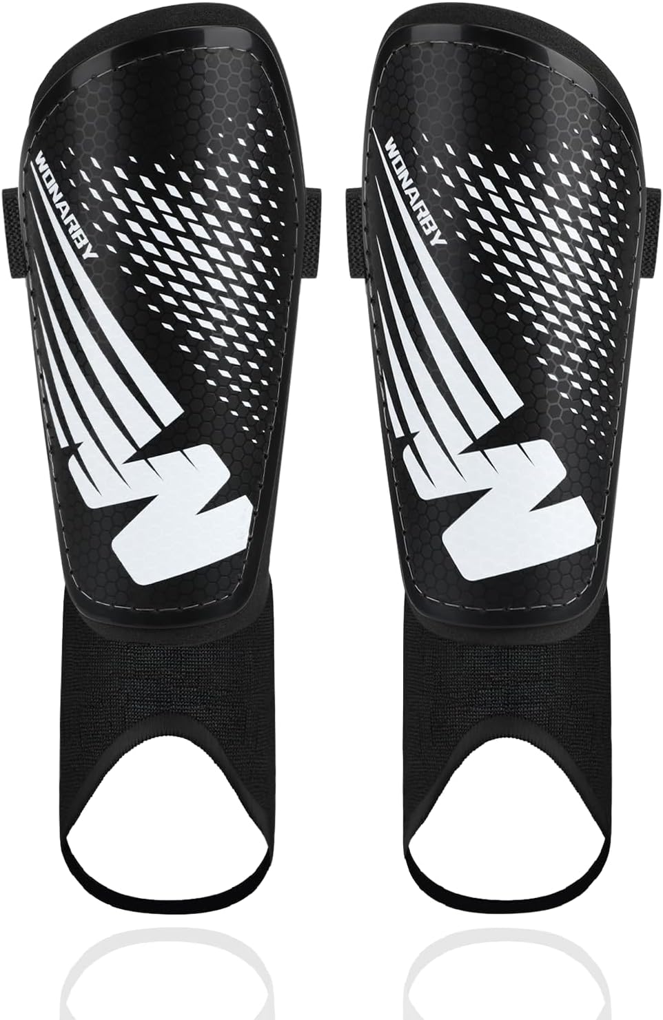 Shin Guards Soccer Youth Kids - Shin Guard for Toddler Boys Girls Teenagers 2-18 Years Old with Ankle Sleeves Protection - Football Shin Pads Equipment with Adjustable Strap